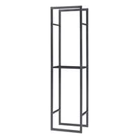 KAMINHOLZREGAL Ulvila - Schwarz, Metall (45/170/30cm) - [en.casa]