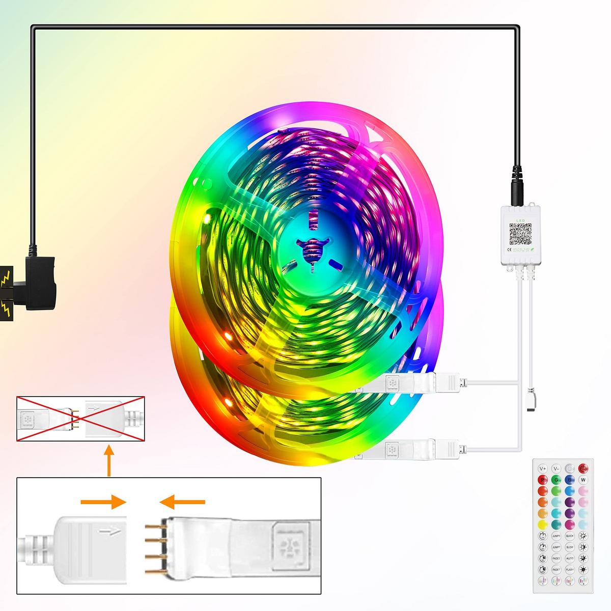 LED-STRIPE Backg II 15m - Transparent, Kunststoff (15/1/1cm) - Nettlife