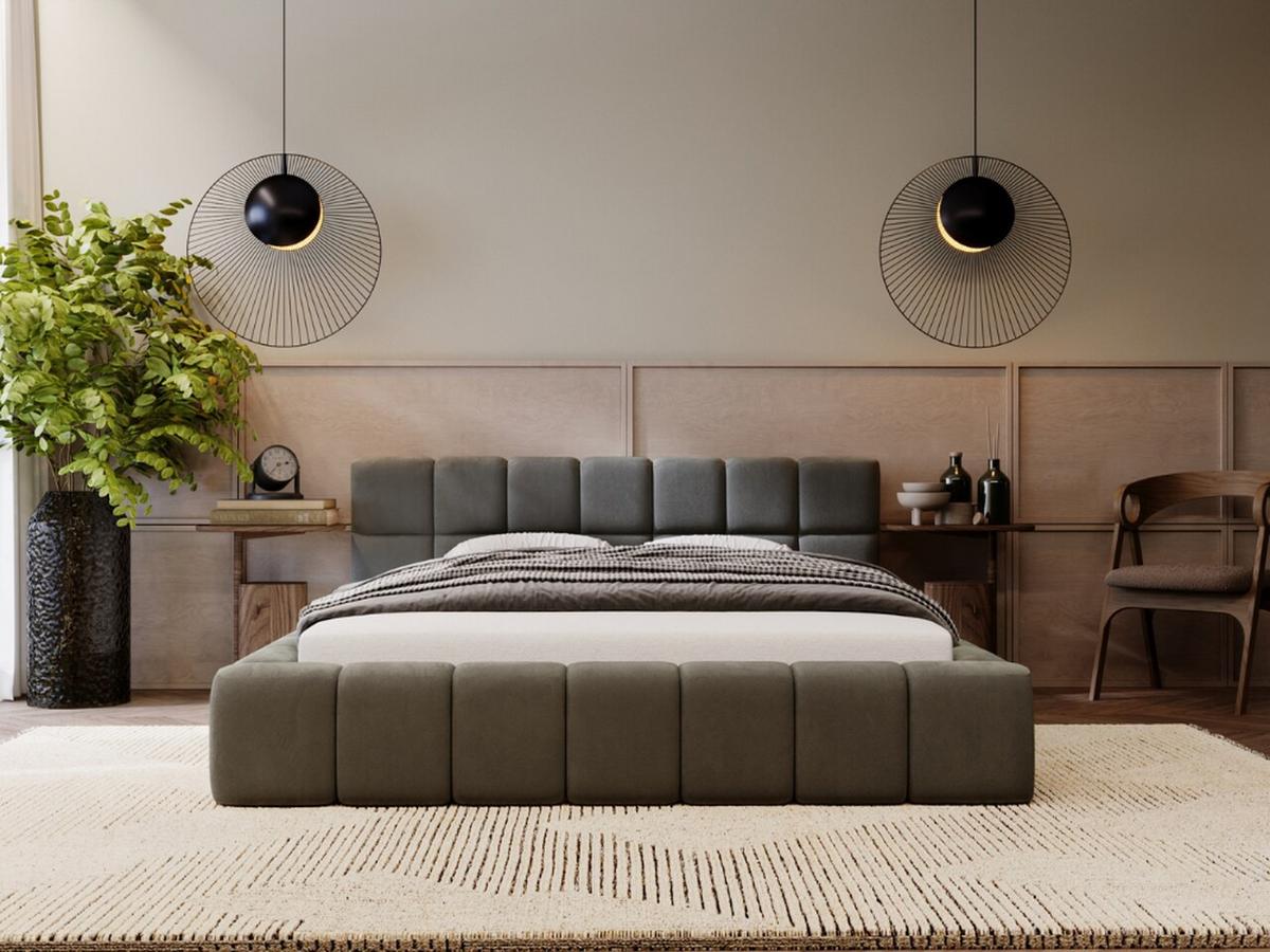 POLSTERBETT Alicante 120x200 Dunkelgrau - Dunkelgrau, Textil (120/200cm) - Graingold