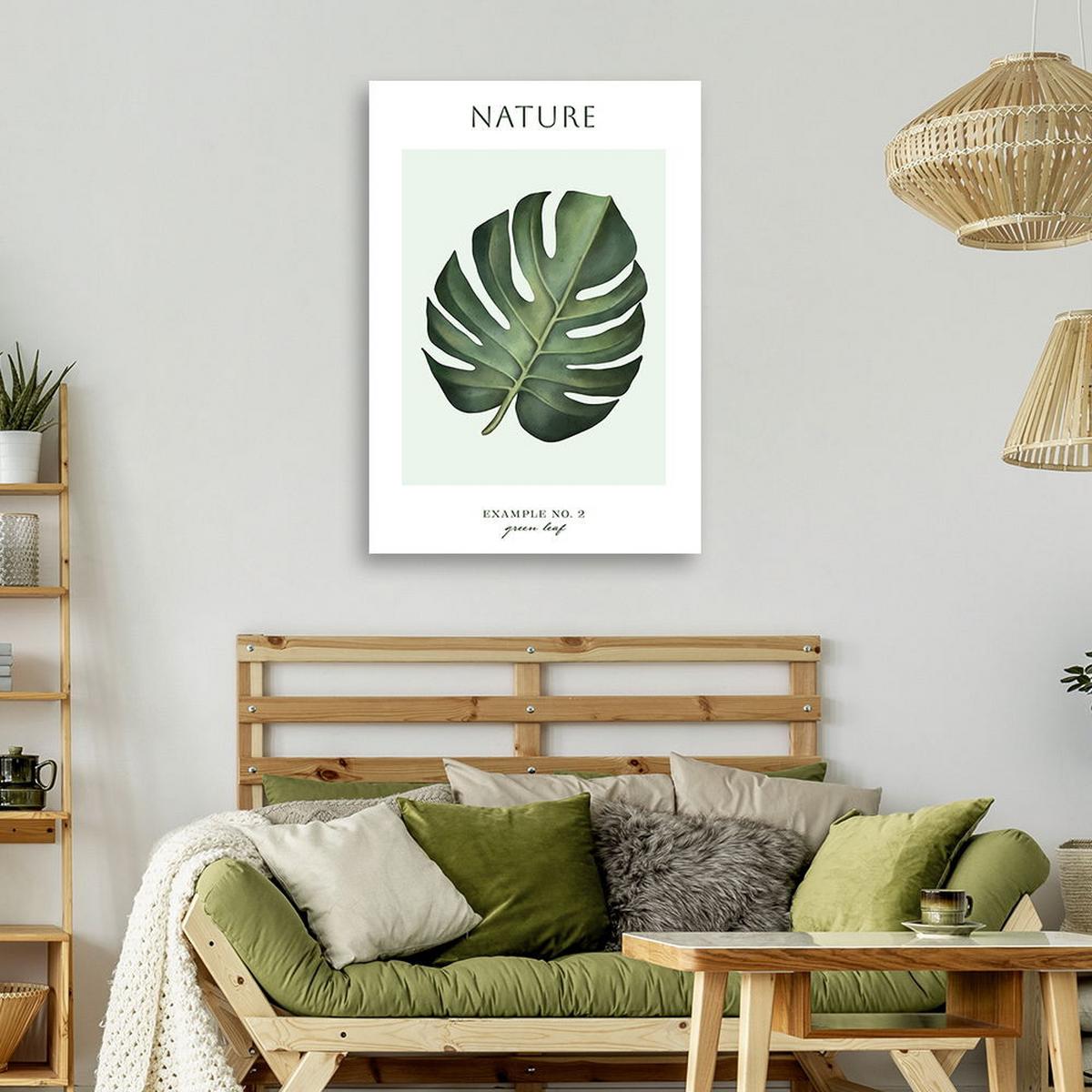 KUNSTDRUCK Grün 40/60 cm - Grün, Textil (40/60cm) - KUNSTLOFT
