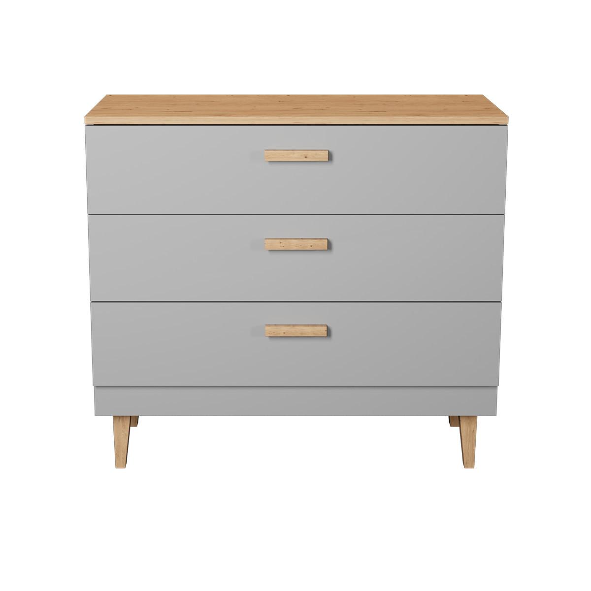 KINDERKOMMODE Denver Grau - Grau, Holzwerkstoff (47/90/100cm) - Petits-meubles