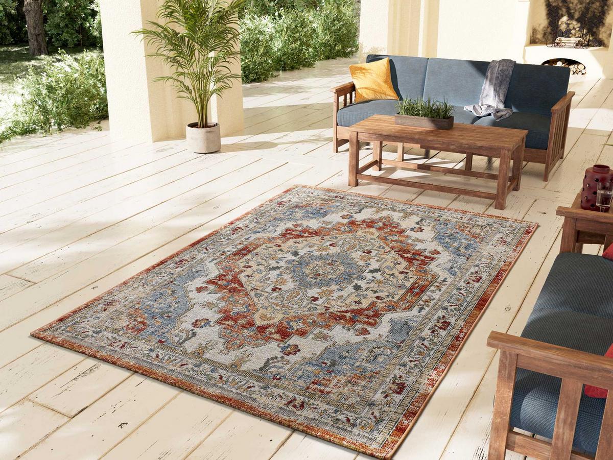 OUTDOORTEPPICH Terrakotta Luna 80/150 cm - Terracotta, Textil (80/150cm) - Atticgo