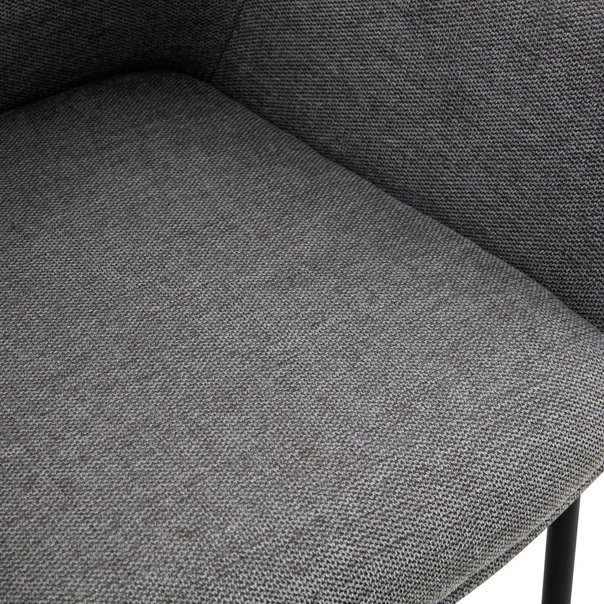 ESSZIMMERSTÜHLE TURSI 2er-Set grau - Grau, Textil (56/83/55cm) - IDIMEX