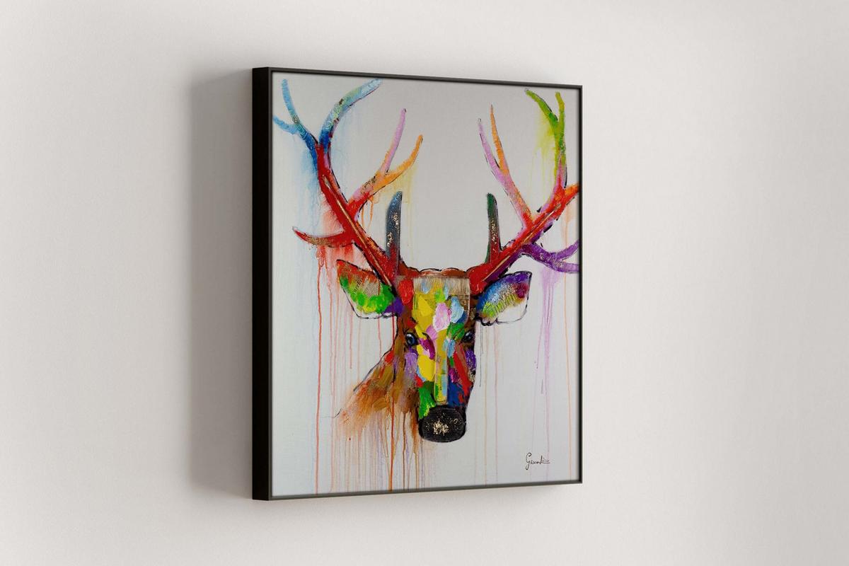 ÖLGEMÄLDE 80/80 cm - Multicolor, Holz/Textil (80/80cm) - KUNSTLOFT