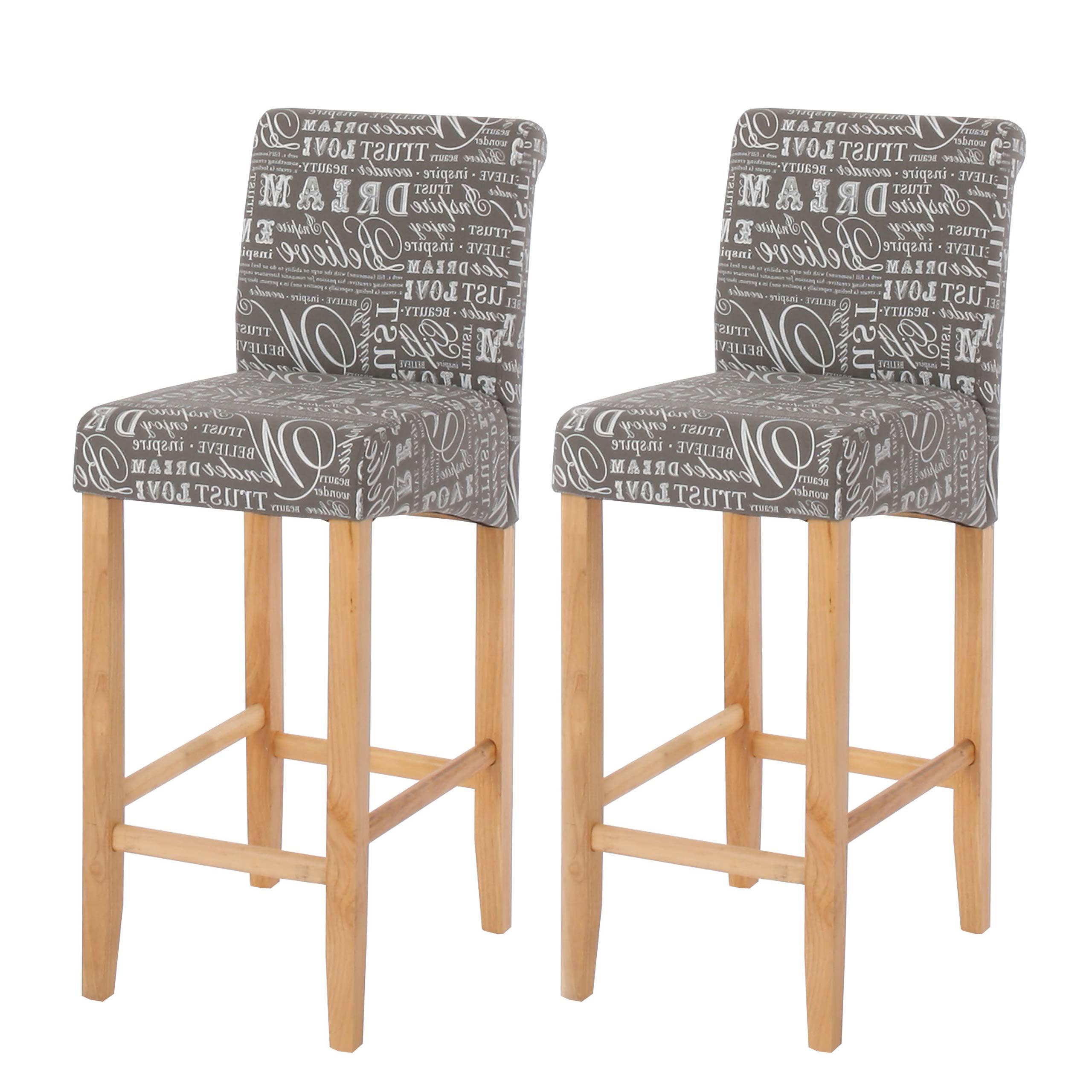 BARHOCKER Grau 2er-Set - Grau, Textil (39/105/53cm) - MCW