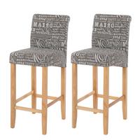 BARHOCKER Grau 2er-Set - Grau, Textil (39/105/53cm) - MCW