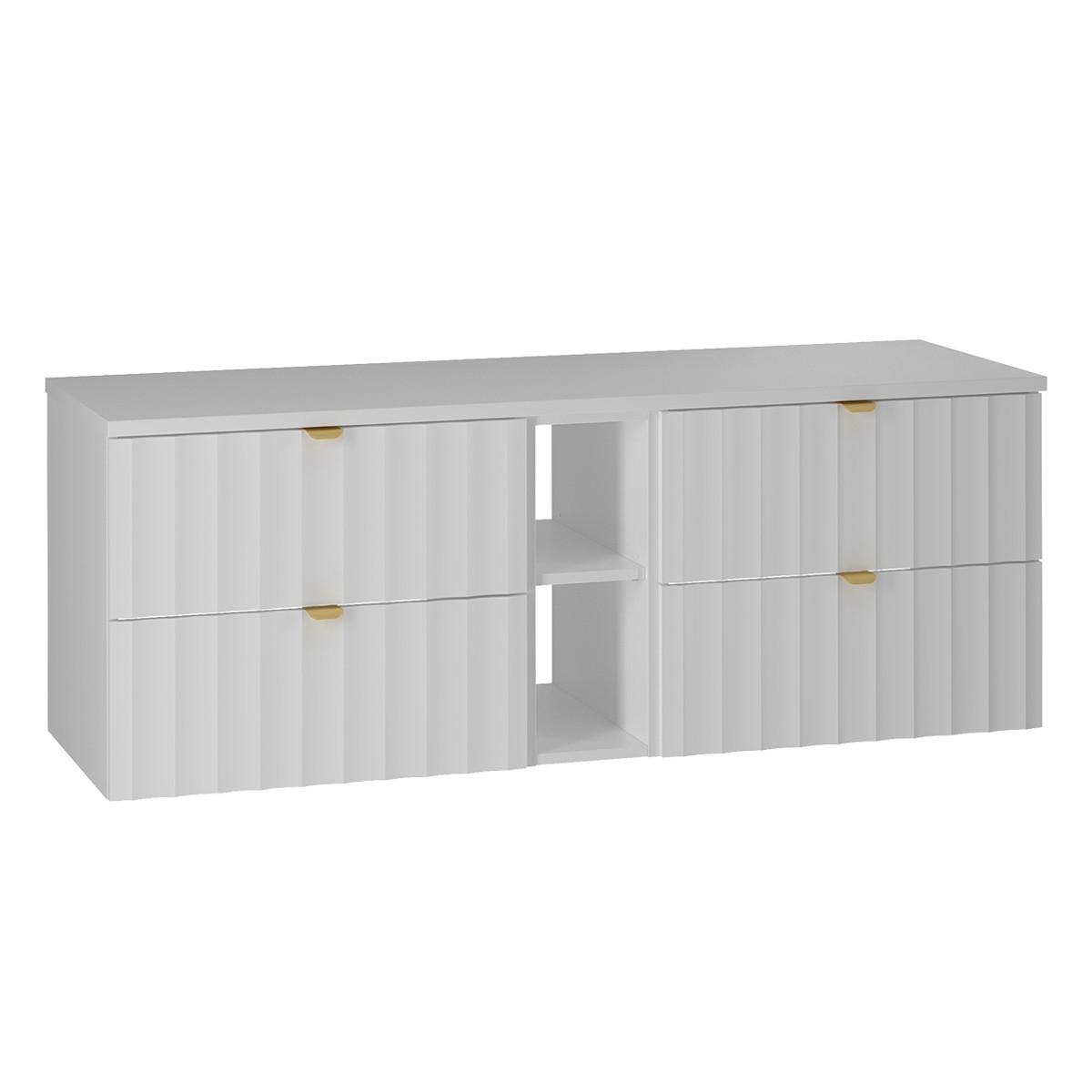 WASCHTISCHUNTERSCHRANK 140.6cm Lexa Weiß - Weiß, Holzwerkstoff (140.6/52.2/46.5cm) - Petits-meubles