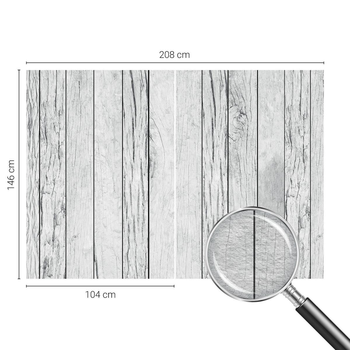 FOTOTAPETE 208x146 cm - Vintage-Flair - Weiß, Textil (208/146cm) - Wallfluent