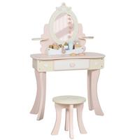 SCHMINKTISCH-KINDER 9er Set MDF Holz Rosa - Rosa, Holz/Holzwerkstoff (29.6/89.8/59.8cm) - AIYAPLAY