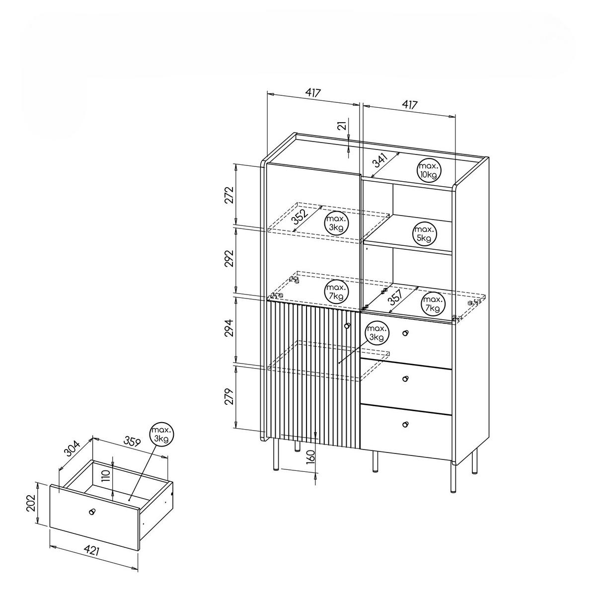 BÜCHERREGAL KREON 88,2/140,1/40 cm Wohnzimmerregal Hochschrank Regal Braun - Braun, Holzwerkstoff (88.2/140.1/40cm) - MASSENO