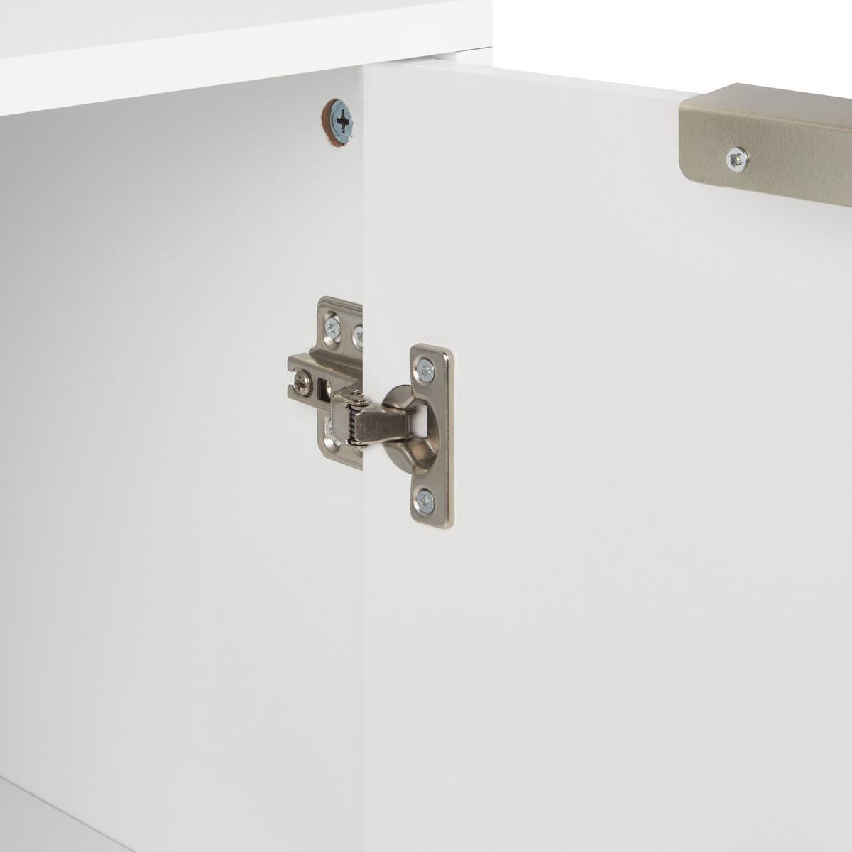 SCHRANK Weiß Soho - Weiß, Holzwerkstoff (70/82/40cm) - Beliani