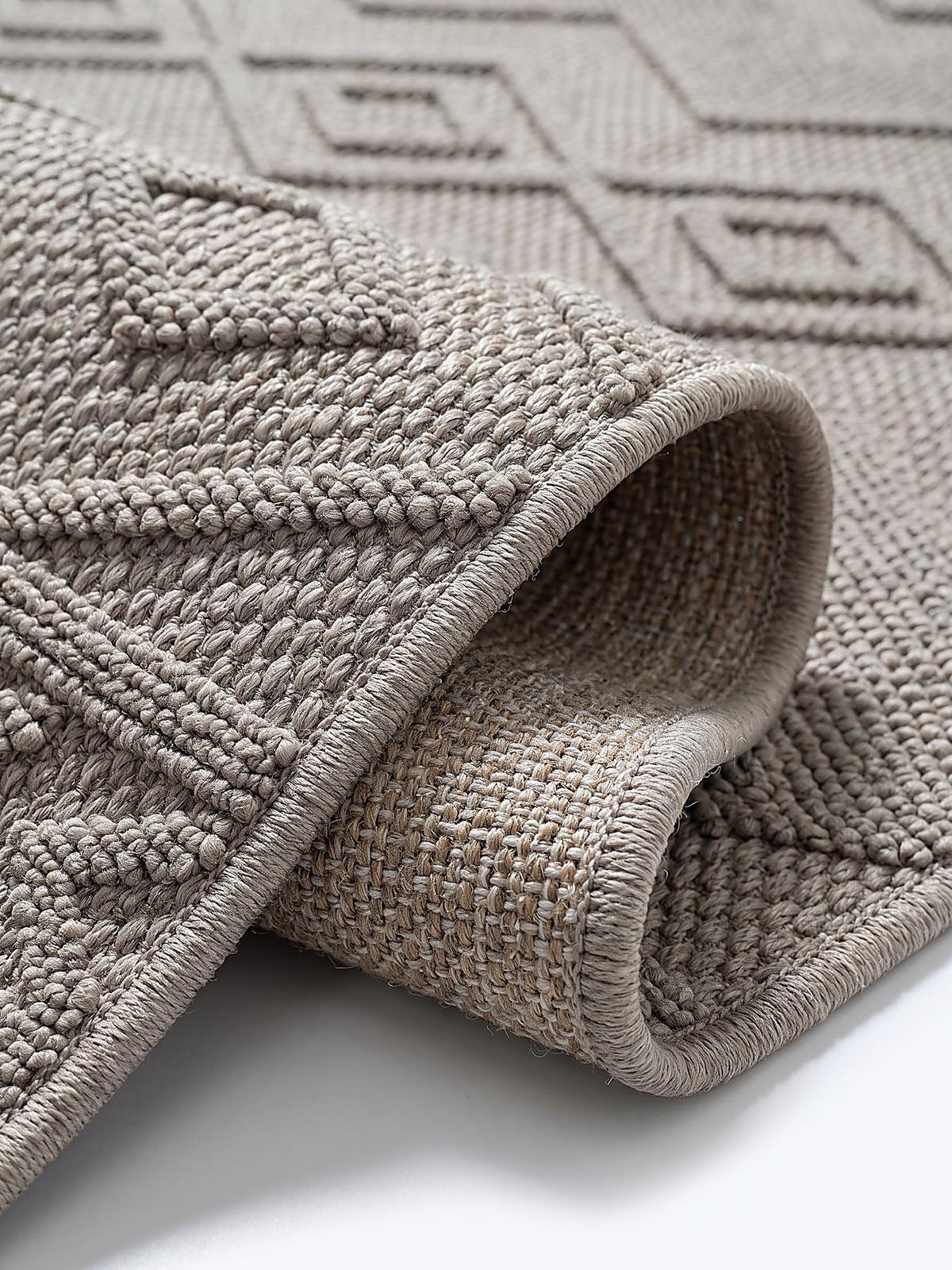 KURZFLORTEPPICH Berber STURA Polypropylen Beige 120 x 160 cm - Beige, Textil (120/160cm) - KADIMA DESIGN