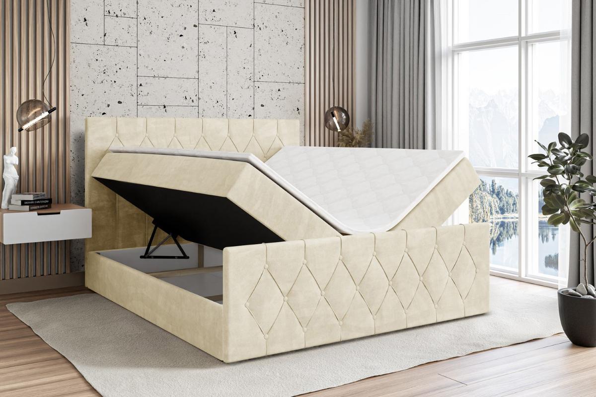 BOXBETT VELANTO-Z - 140 x 200 - H4 - Beige - Beige, Holzwerkstoff (140/200cm) - ALTDECOR