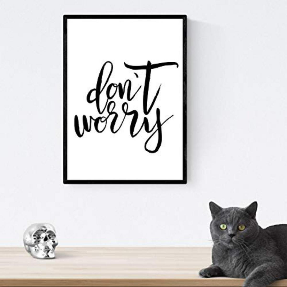 POSTER Set mit 4 glücklich und bunt ‚Traum‘ A4 Rahmenlos - Klar, Papier (29.7/3cm) - Nacnic