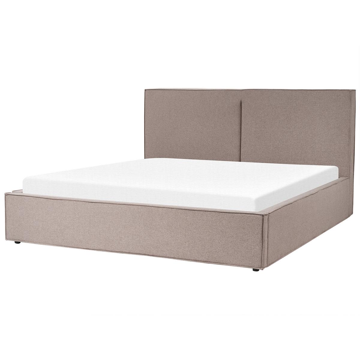 POLSTERBETT 180/200cm Taupe Moissac - Taupe, Textil (180/200cm) - Beliani