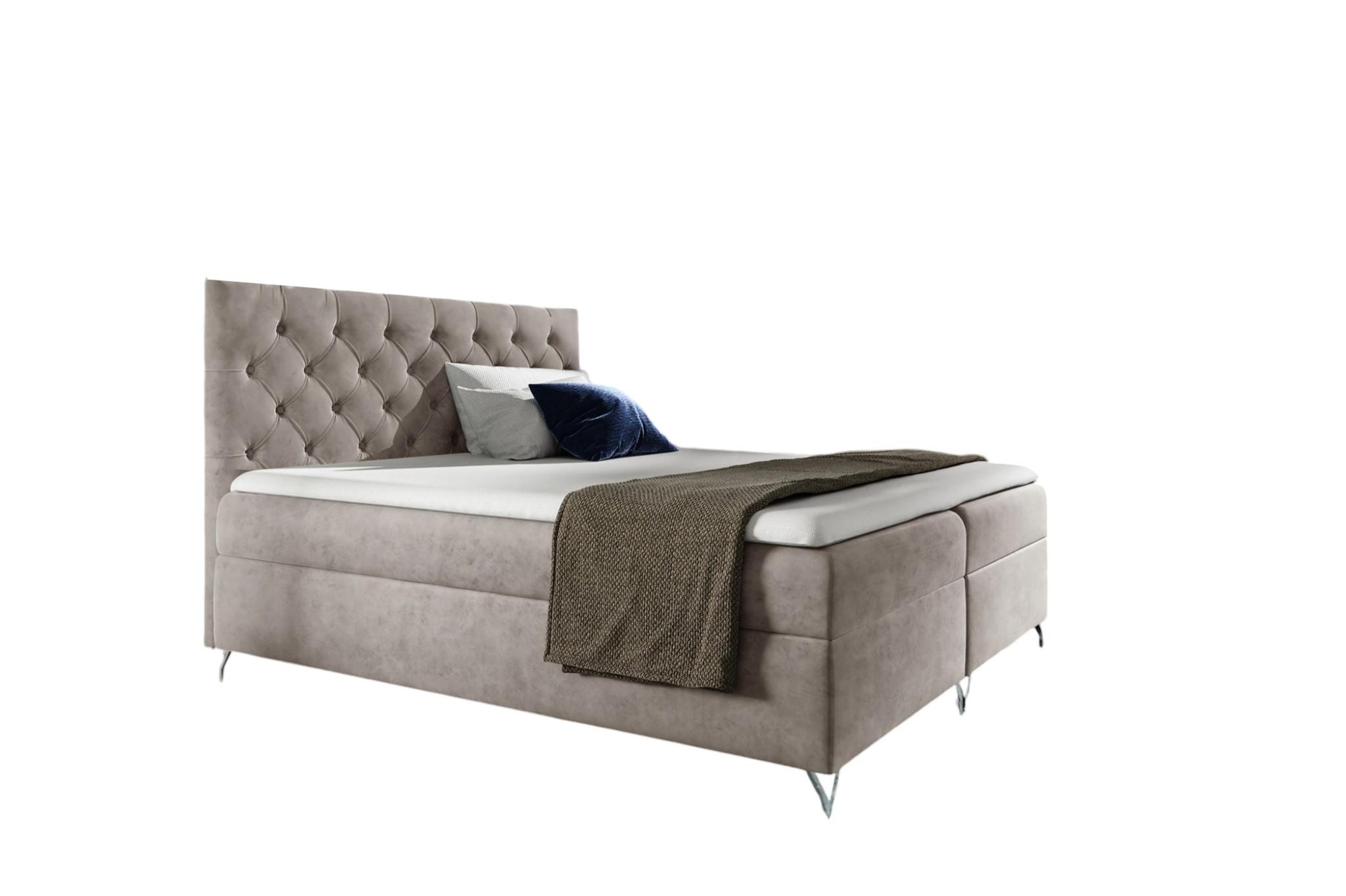 BOXBETT Ambre In Fresh - Beige, Holzwerkstoff/Textil (160/200cm) - Fun Möbel