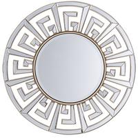 WANDSPIEGEL gold rund 70 cm Flers - Goldfarben, Metall (70/70/3cm) - Beliani
