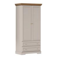 SCHRANK 2 Türen Dulci Kaschmir und Holz - Beige, Holzwerkstoff (88.4/188.8/55.2cm) - Petits-meubles
