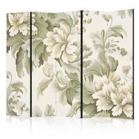 PARAVENT 5-tlg 225x172 cm Retro Pflanzen - Grün, Holz/Textil (225/172/3cm) - Muralo