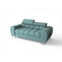 SOFA 2-sitzer Bastien In Stoff Moly - Blau, Holzwerkstoff/Textil (195/95/97cm) - Fun Möbel