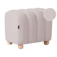 POUF Bouclé Cremeweiß Idyllwild - Weiß, Textil (49/45/39cm) - Beliani