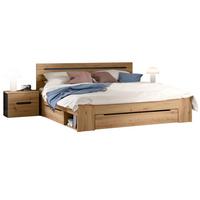 SCHLAFZIMMER Eiche Artisan, grau 3-teilig, Komplettset mit Bett 180 x 200 cm - Eiche Artisan/Grau, Holzwerkstoff/Metall - Inn.Furn