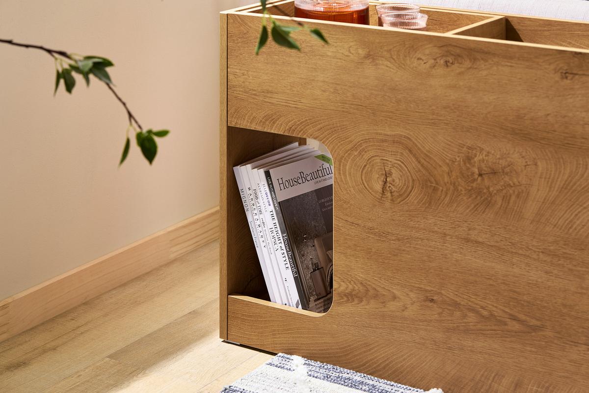 NACHTTISCH Natur - Naturfarben, Holzwerkstoff (25/55/70cm) - SoBuy