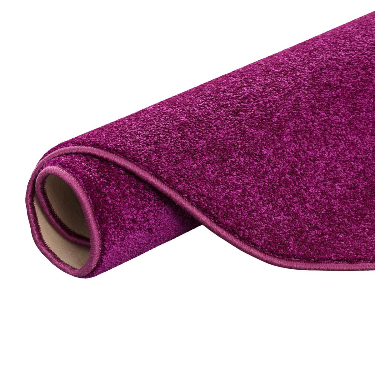 HOCHFLOR VELOURS TEPPICH LUNA RUND - Violett, Textil (160/160cm) - Snapstyle