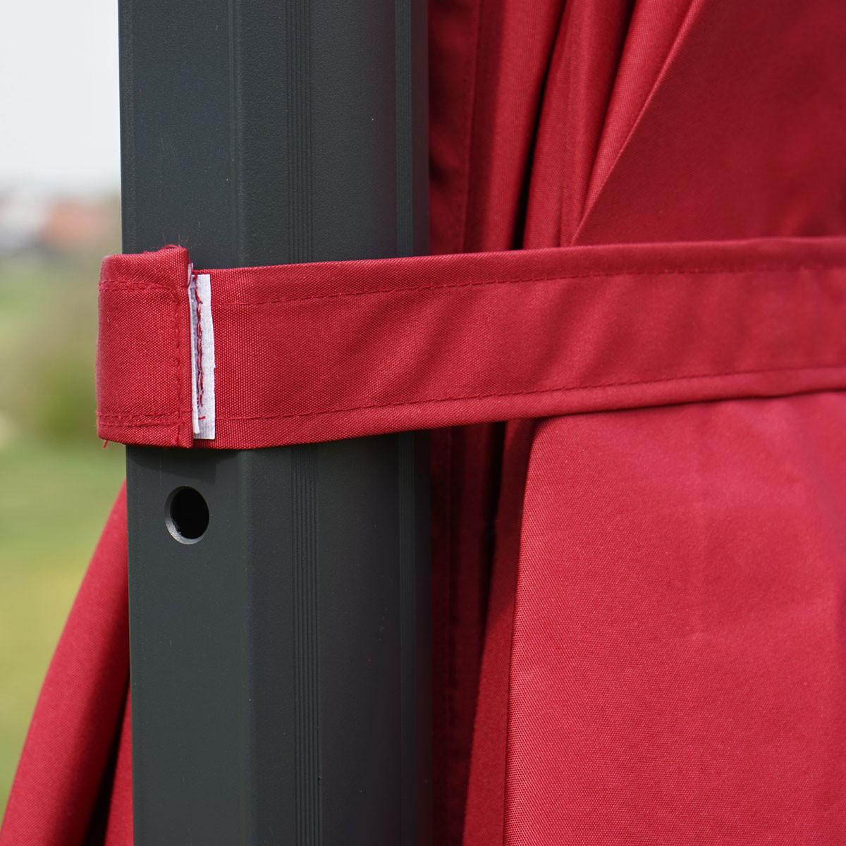 AMPELSCHIRM Bordeaux 350/350 cm - Bordeaux, Textil (410/350cm) - MCW