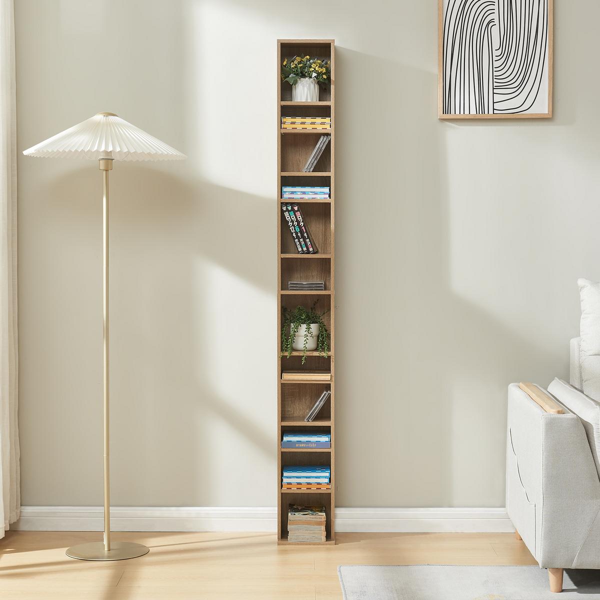 CD-REGAL Høyset - Sonoma Eiche, Holzwerkstoff (20/175/20cm) - [en.casa]