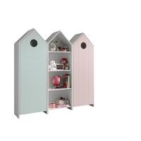 REGALSCHRANK Set Kania mit Standregal MDF+Holzwerkstoff Grün + Rosa - Pink/Grün, Holzwerkstoff (173/171/37cm) - 58aufmkessel