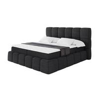 BOXBETT - AURI-H3 - 120x200 Schwarz Aragon - Schwarz, Holzwerkstoff (120/200cm) - ALTDECOR