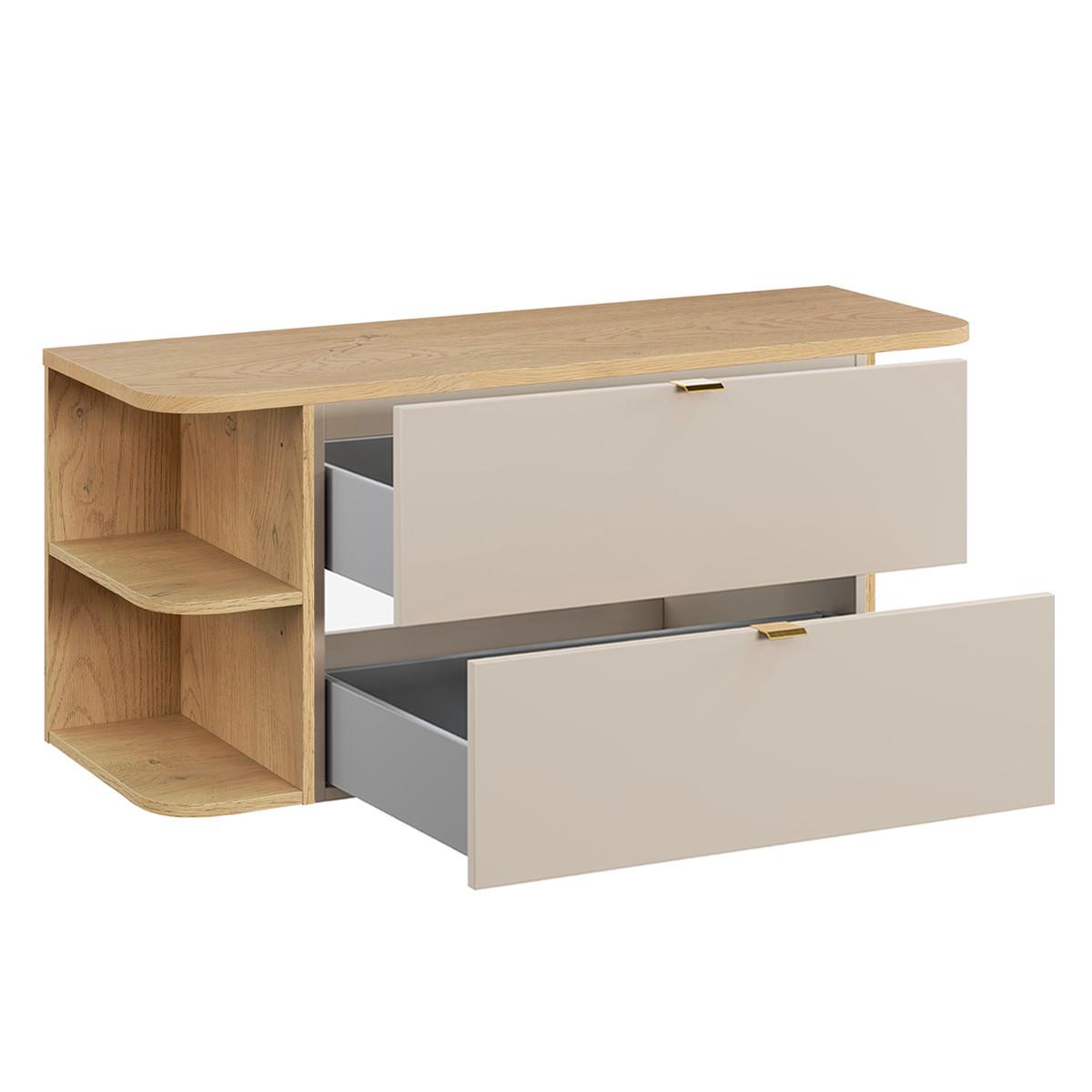 WASCHTISCHUNTERSCHRANK 120.4cm Azel 2er-Set Kaschmir - Beige, Holzwerkstoff (120.4/52/46cm) - Petits-meubles