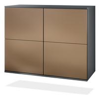 KOMMODE Rova Bronze Optik - Bronzefarben, Holzwerkstoff (92.5/73.5/35cm) - Vladon