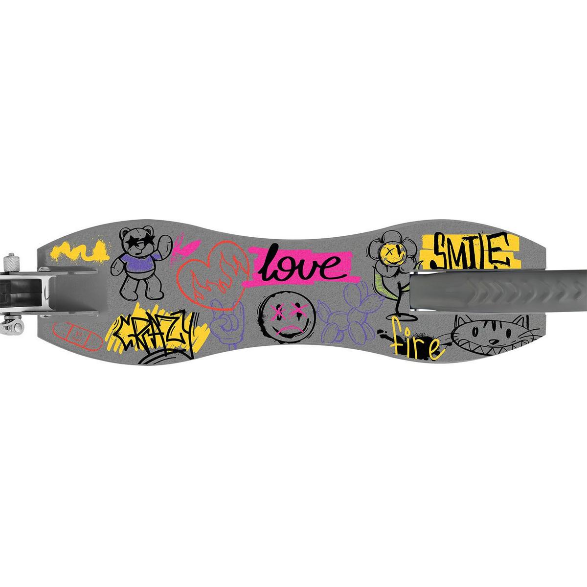SCOOTER / Cityroller Graffity Grau - Grau, Metall (88/27/106cm) - Artsport