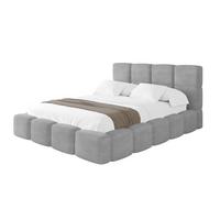 POLSTERBETT mit Bettkasten und Lattenrost, Bett mit Kopfteil, Boxbett ohne Matratze, Doppelbett mit Stauraum - NATA 120x200 Grau - Anthrazit, Holzwerkstoff/Textil (120/200cm) - ALTDECOR