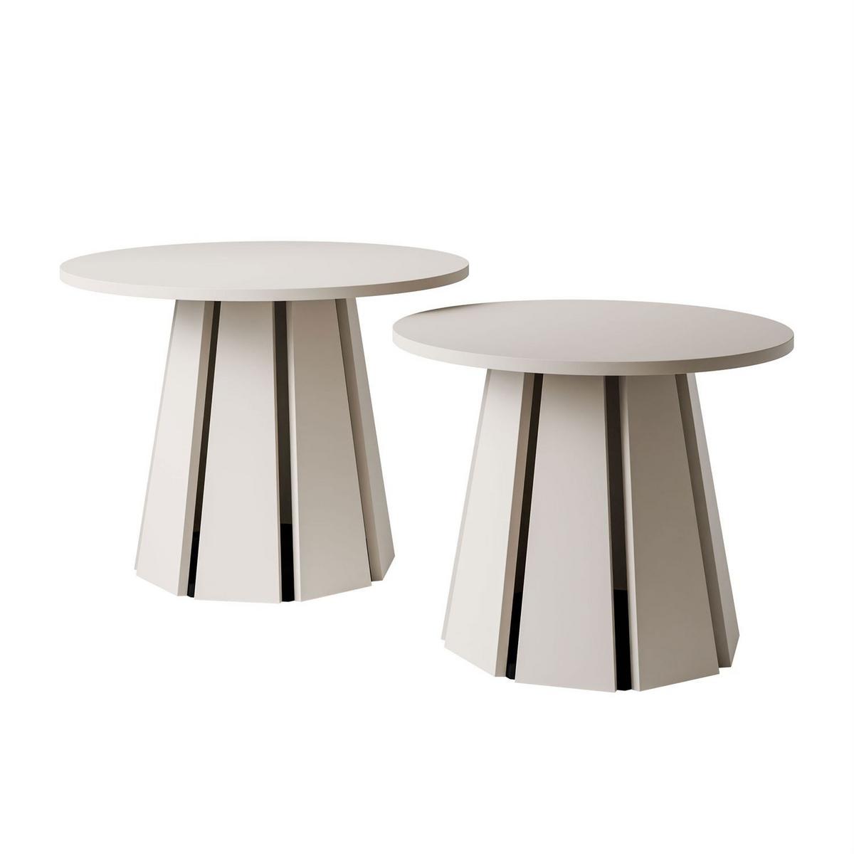 COUCHTISCHSET SILVA 2in1, Kaschmir - Kaschmir, Holzwerkstoff (67/67/51cm) - Lookway