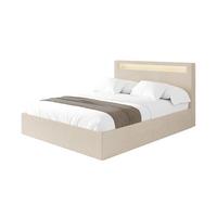 POLSTERBETT mit Bettkasten und Lattenrost, Boxbett ohne Matratze - GOLA 140x200 Beige - Kaschmir, Holzwerkstoff/Textil (140/200cm) - ALTDECOR