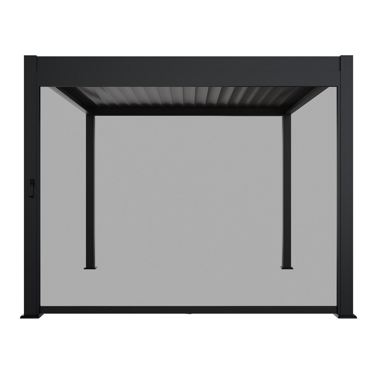 SEITENWAND für Lamellendach Tahiti 3 x 2,4 m anthrazit - Anthrazit, Metall (300/240/700cm) - Juskys