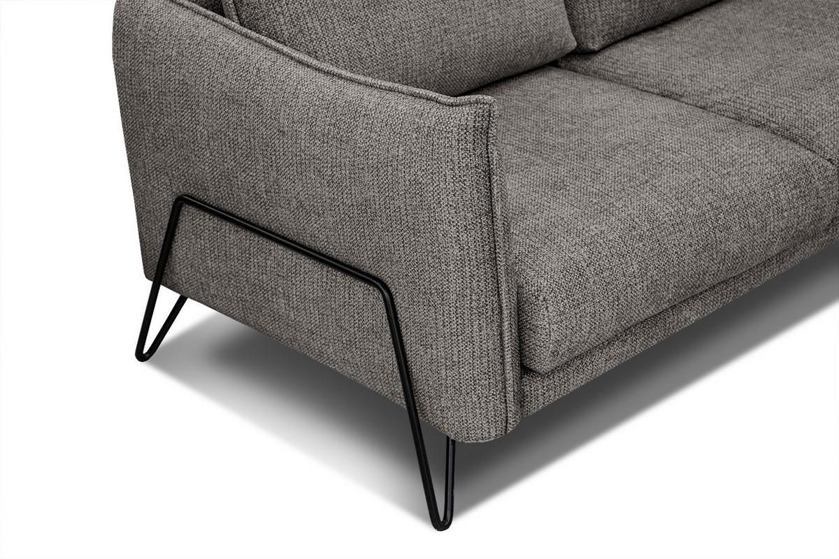 ECKSOFA HOSTEN 4-Sitzer, braun - Schwarz/Braun, Holzwerkstoff/Textil (158/269cm) - Wozimo