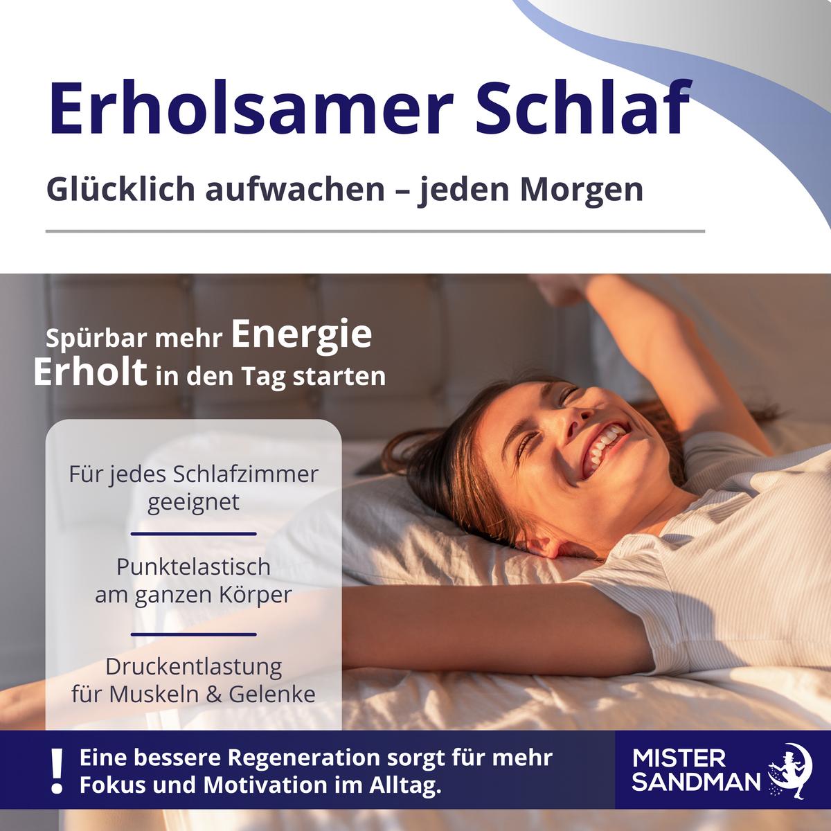WENDEMATRATZE H2 H3 90x200 cm – 7 Zonen Matratze ca. 15 cm – ergonomische Kaltschaummatratze mit waschbarem Bezug - Weiß, Textil (90/200cm) - Mister Sandman
