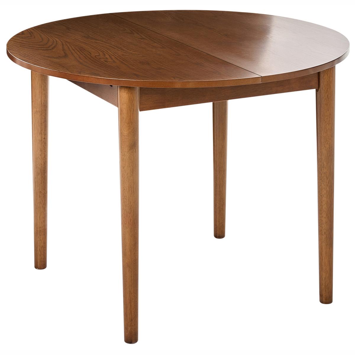 ESSTISCH ausziehbar Dunkle Eiche 107-137/107 cm Echo - Dunkelbraun, Holzwerkstoff (107/107/76cm) - Beliani