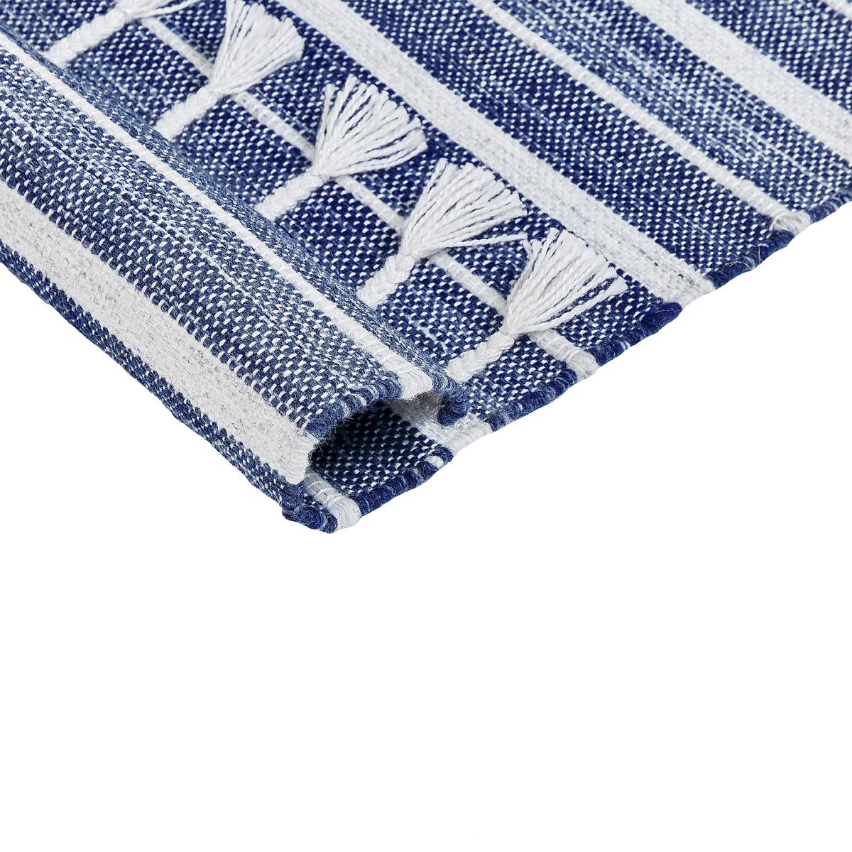 OUTDOOR-TEPPICH Bademli 150/80 cm - Blau, Kunststoff (80/150cm) - Beliani