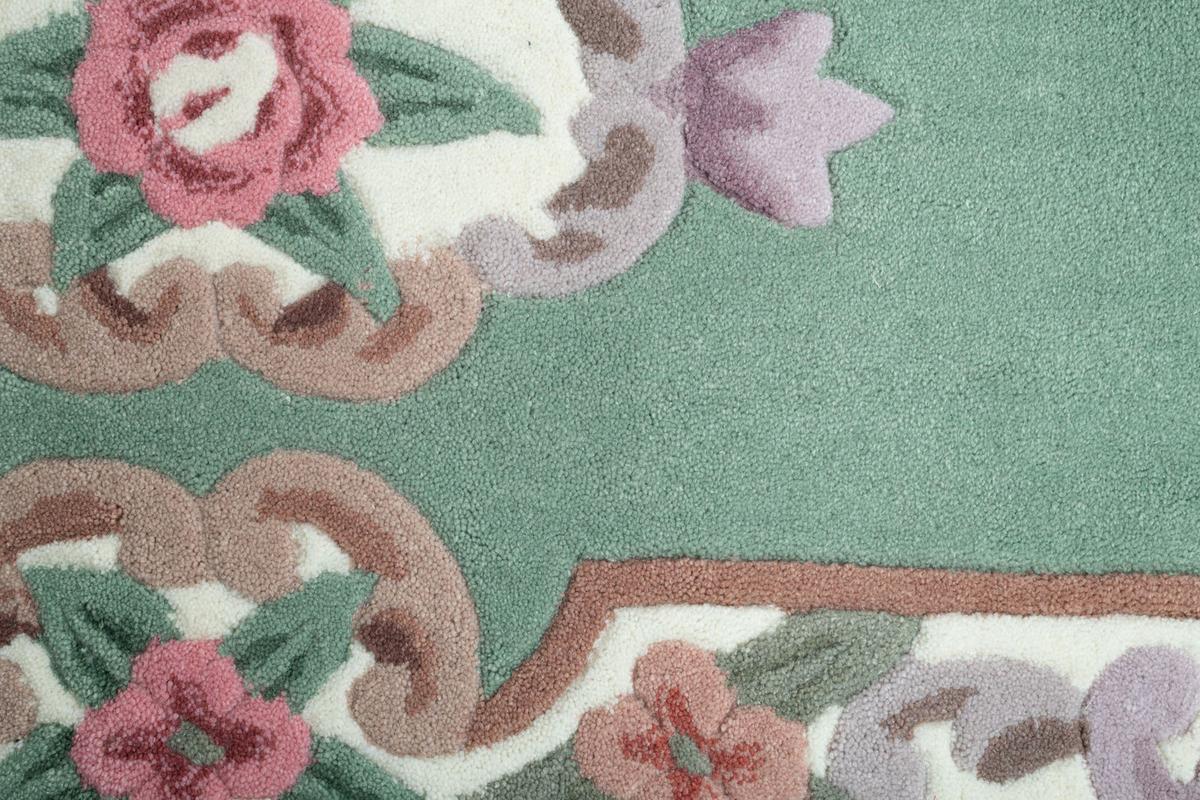 HANDTUFTTEPPICH Ming Bettumrandung 70x600 cm - Grün, Textil (70/600cm) - THEKO