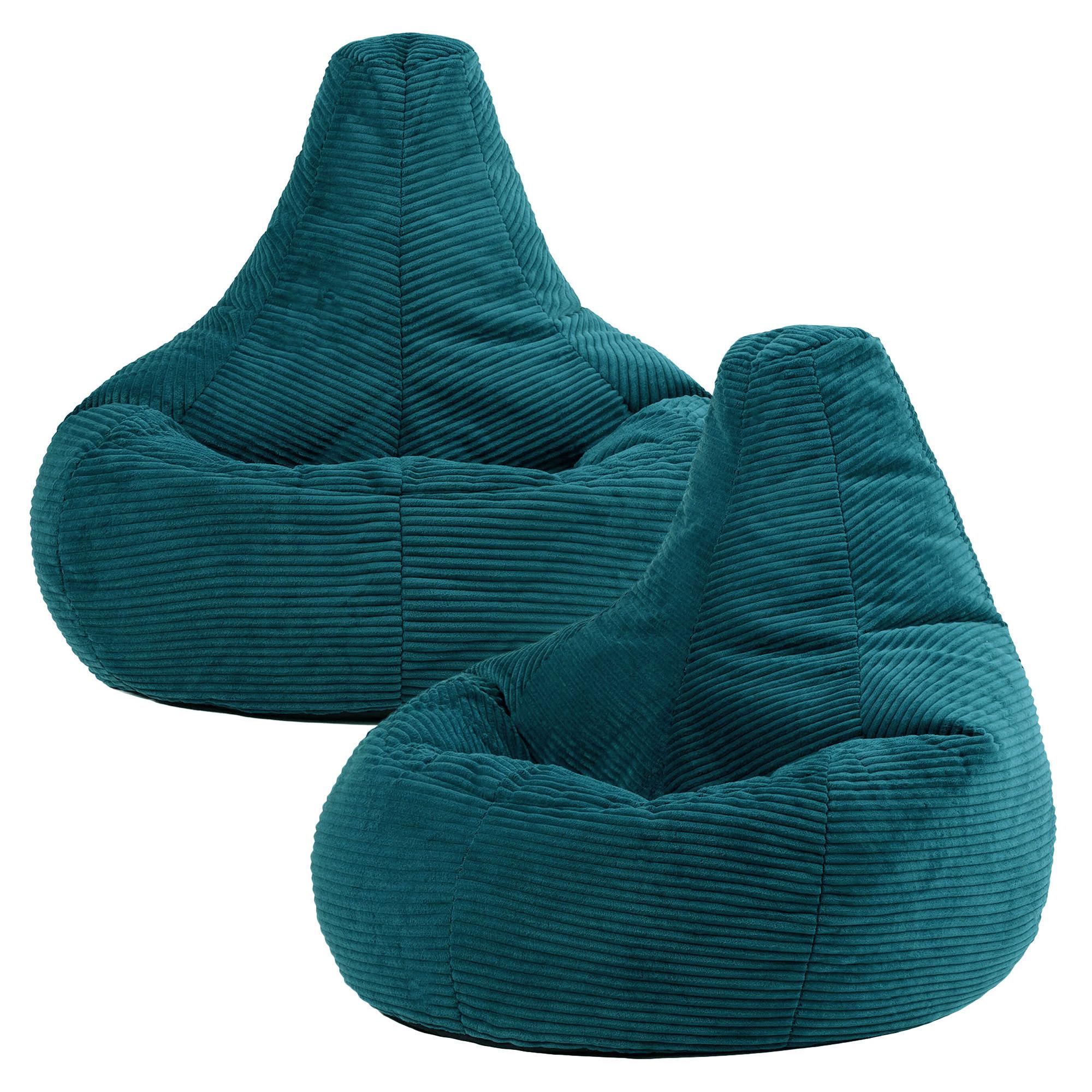 SITZSACK Sessel aus Cord 2-tlg. - Grün, Textil (82/76/82cm) - icon