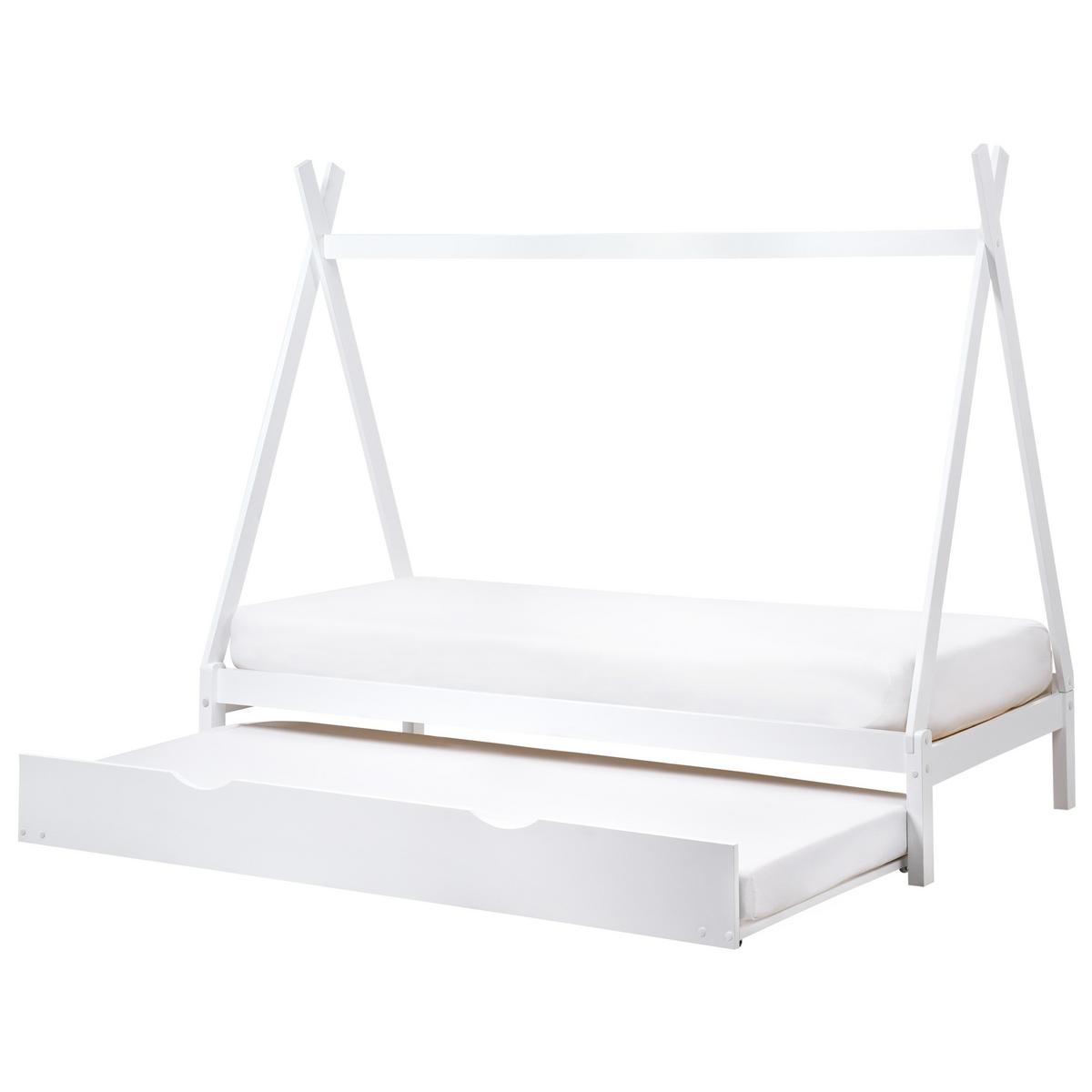 KINDERBETT 90x200 cm Weiß Talmontiers - Weiß, Holz (90/200cm) - Beliani