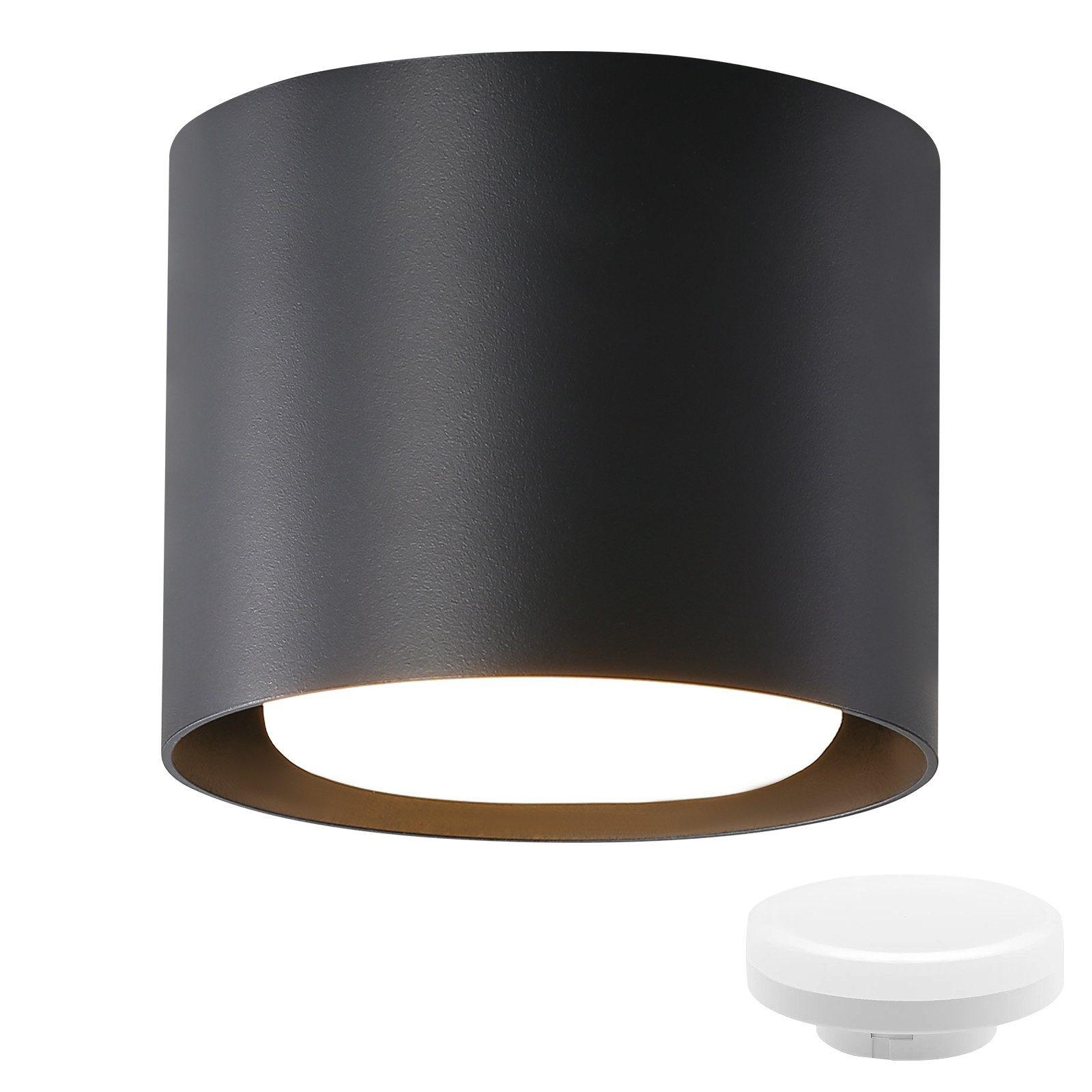 LED-DECKENLEUCHTE Hargenhainbach 10.0/10.0/10 cm - Schwarz, Metall (10/10/10cm) - ZMH