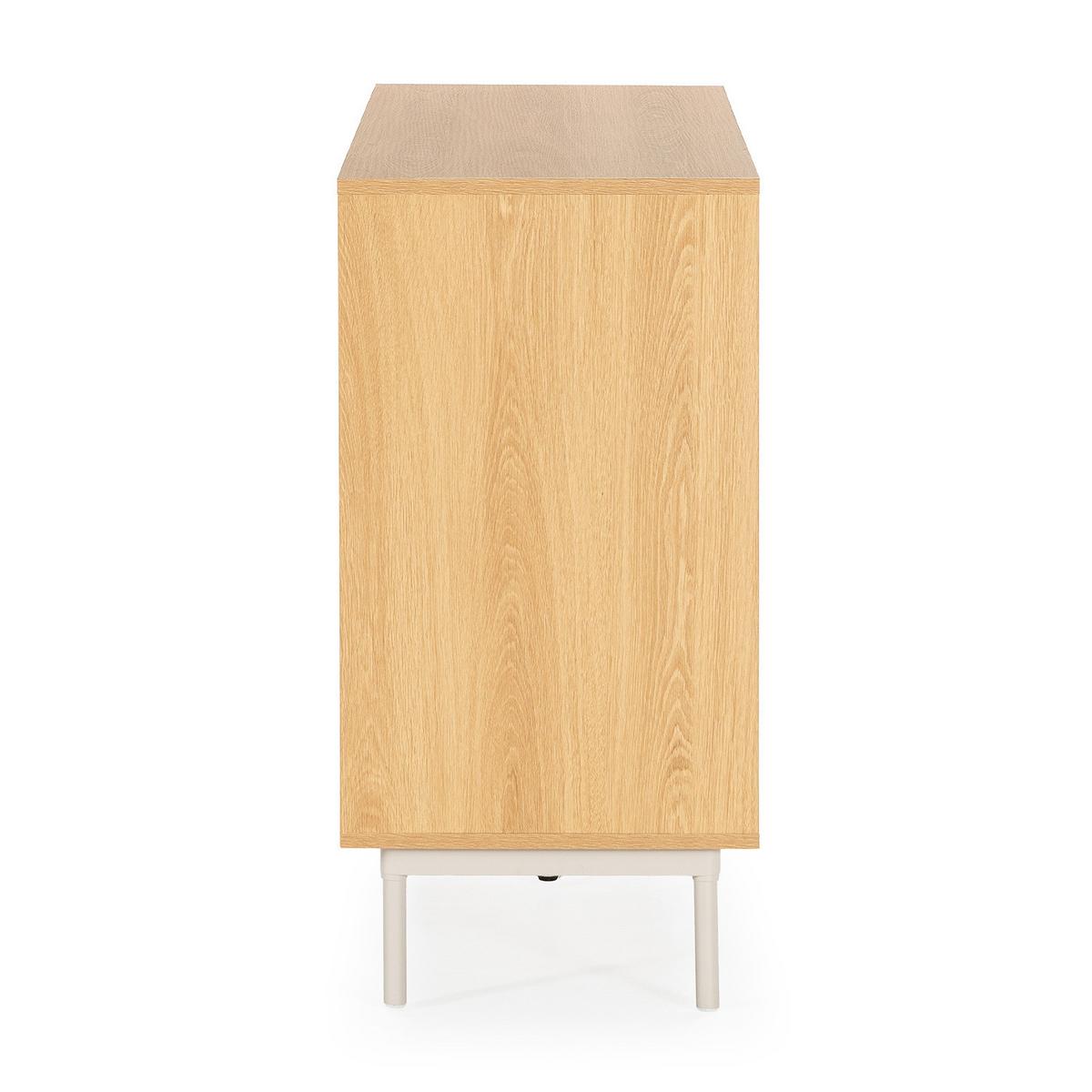 SIDEBOARD Cuzco 3 türen Eichenfarbe/grau - Grau, Holzwerkstoff (120/80/40cm)