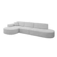 ECKSOFA Ottomane Links MARI-L2 - 328x171x79 cm Grau Tissu - Schwarz/Grau, Holzwerkstoff/Kunststoff (328/171cm) - ALTDECOR