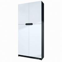 BÜROSCHRANK Logan Fronten in Weiß matt - Weiß, Holzwerkstoff (82/184/37cm) - Vladon